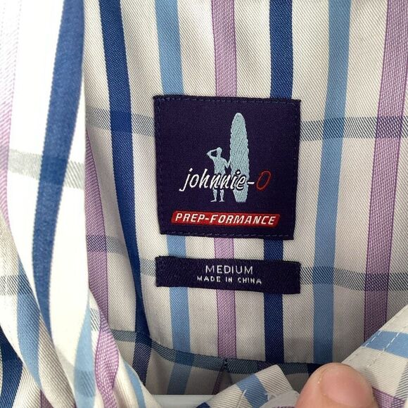 Men’s Johnnie-O‎ Prep-Formance Long Sleeved Button Front Plaid Shirt  - medium - Picture 4 of 7